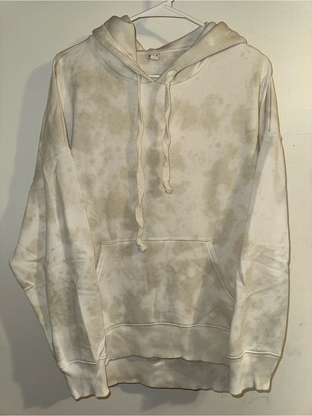 aerie Washed Cream Tie-Dye Hoodie